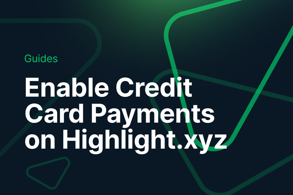 How to Enable Credit Card Payments on a Highlight Contract using Crossmint post image